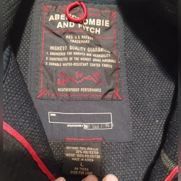 Abercrombie & Fitch Sherpa fleece men's vest VINTAGE - Picture 2 of 4